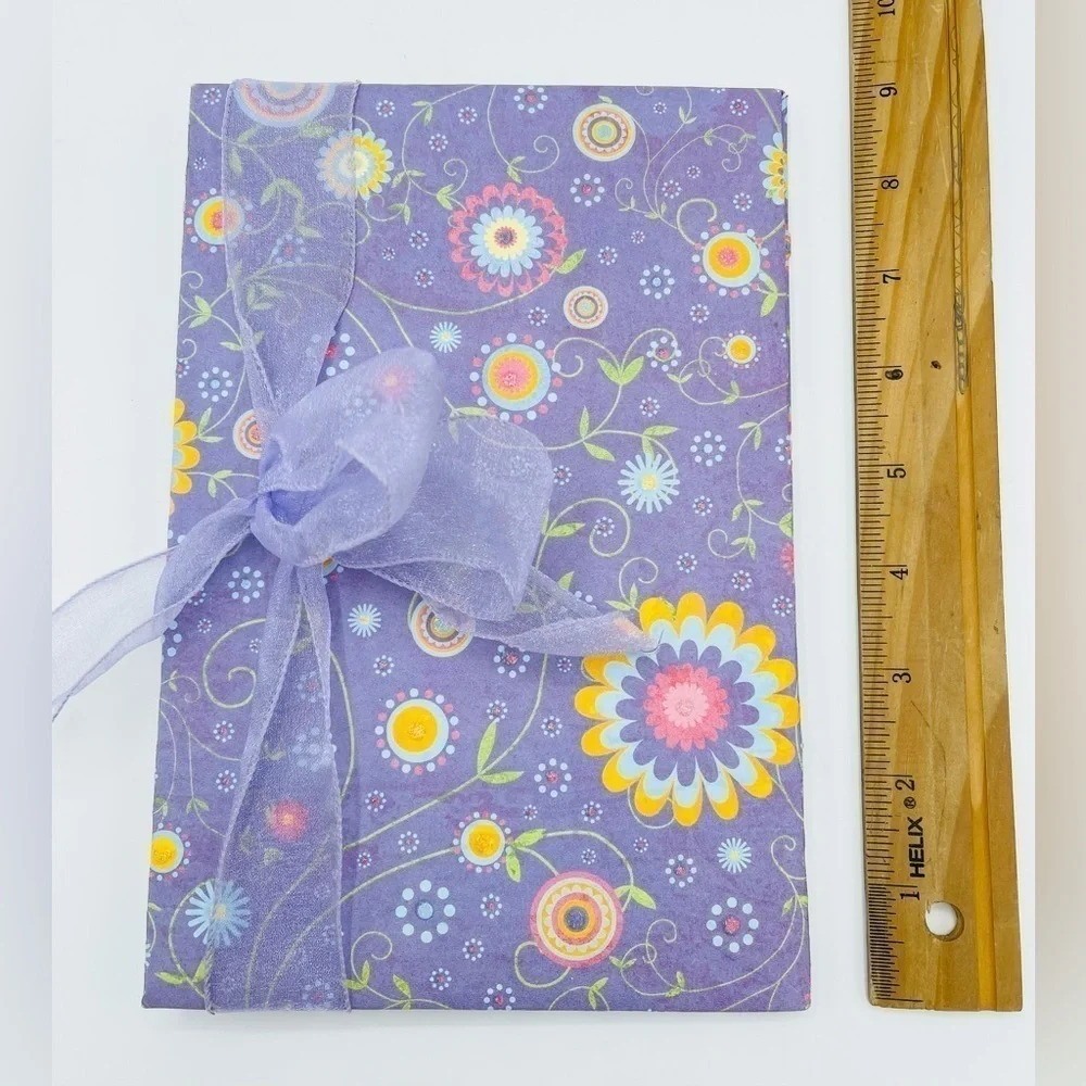 Handmade Paper Photo Book Scrapbook Album Memories Picture Purple 4x6 Photos